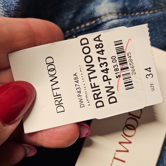 Driftwood Stretch Denim Lacey Straight Leg Jeans Women 34 New NWT - Picture 6 of 8